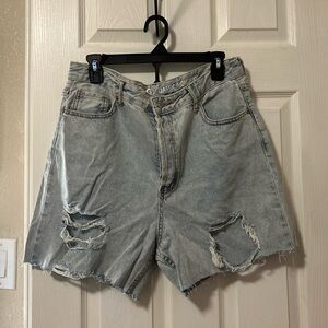Casual Distressed Denim Shorts